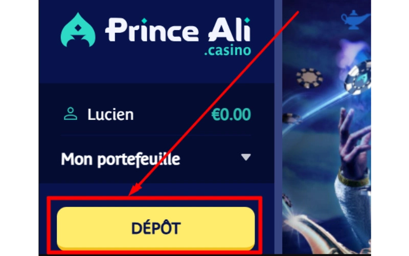 Capture d'écran dépôt Bitcoin Prince Ali