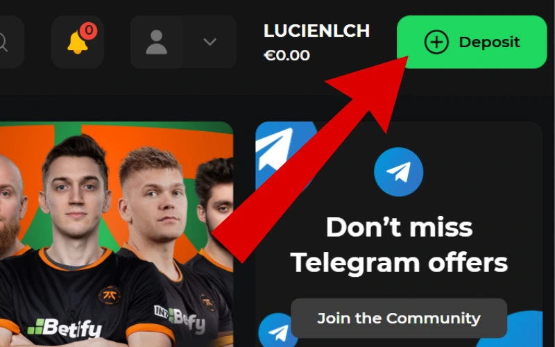 dépôt avec ethereum