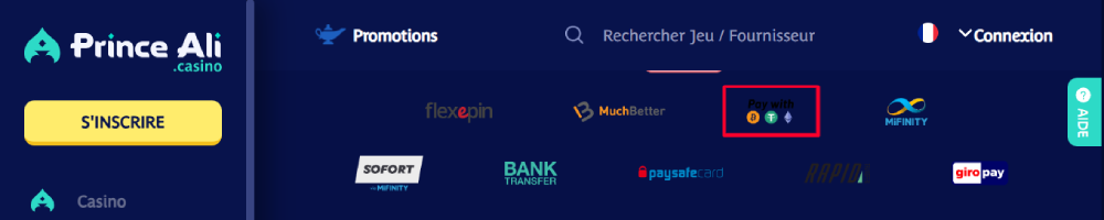 Prince Ali Casino – Retrait en Bitcoin