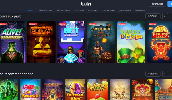 twin casino dispose d'une ludothèque bien fournie