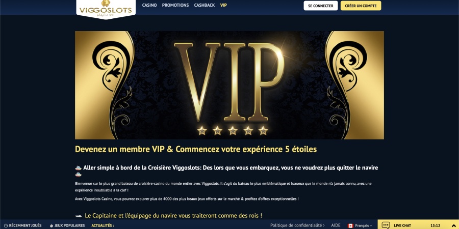 Le programme VIP de Viggoslots Casino