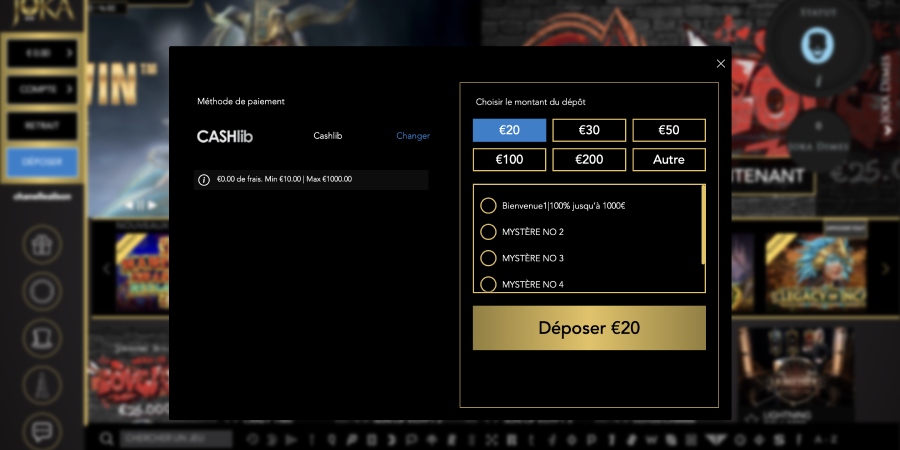 dépôt sur joka casino