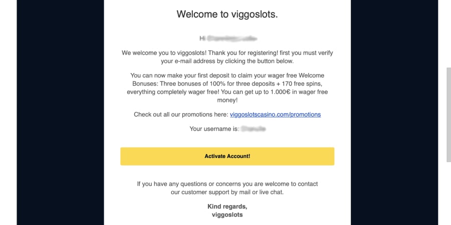 email verification viggoslots