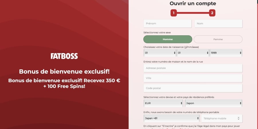 remplir le formulaire fatboss