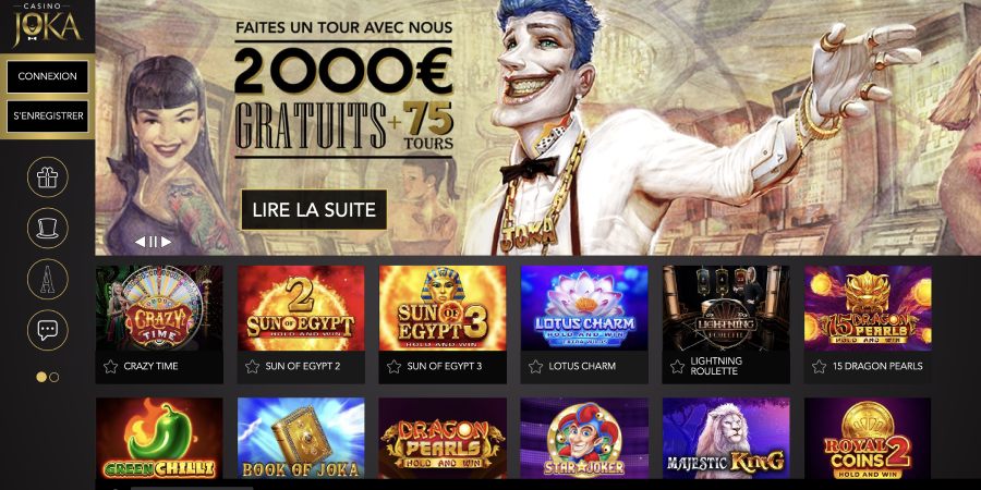 page d'accueil joka casino
