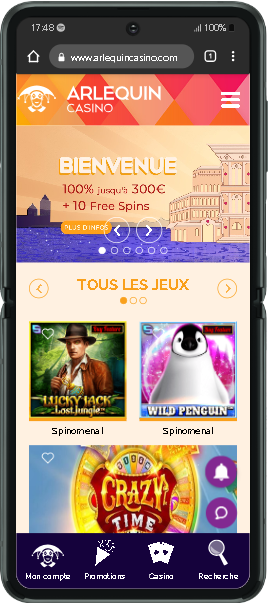version mobile galaxy arlequin casino