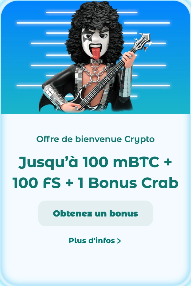Bonus de bienvenue crypto sur Neon54 Casino