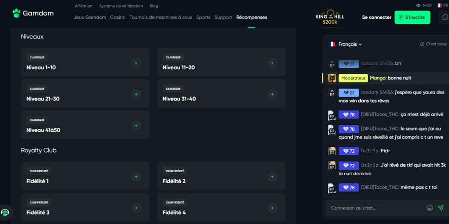 programme vip gamdom