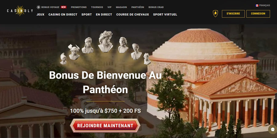 page d'accueil casinoly