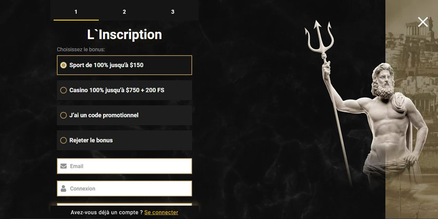 inscription sur casinoly