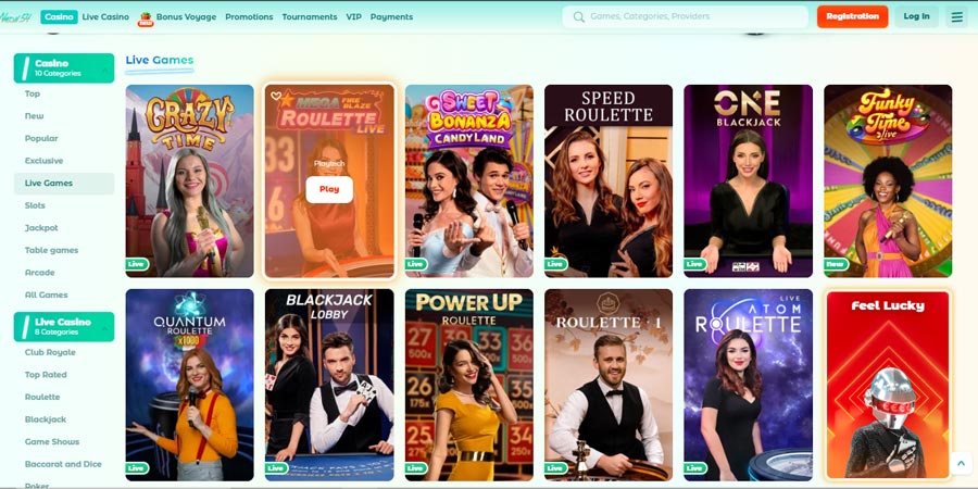 Neon54 Les jeux de casino live