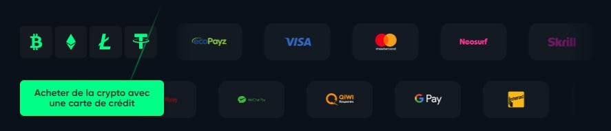 paiements sur gamdom casino