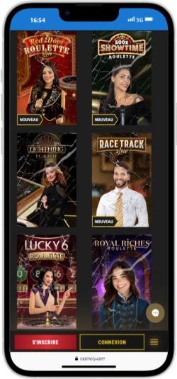 Version mobile Iphone Casinoly