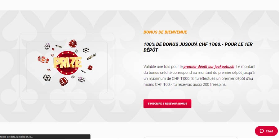 bonus bienvenue jackpots ch