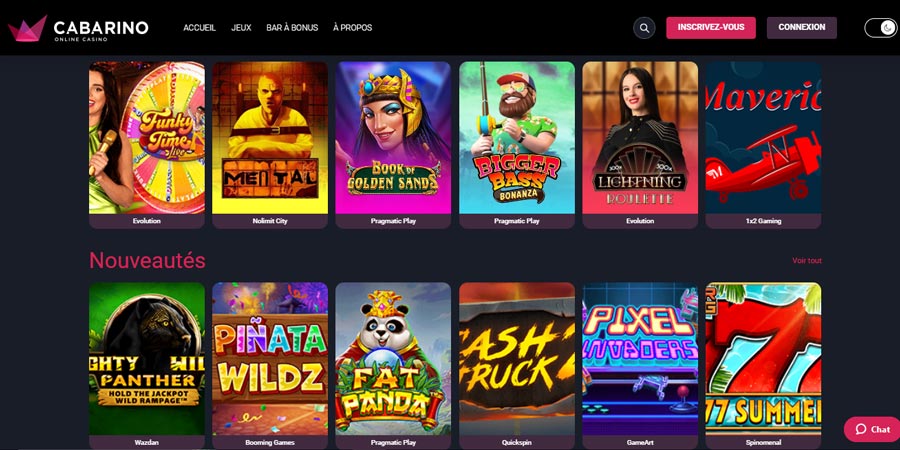 jeux Cabarino Casino