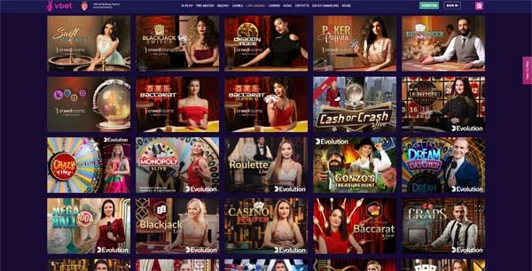 les jeux de machine à sous disponibles sur vbet casino