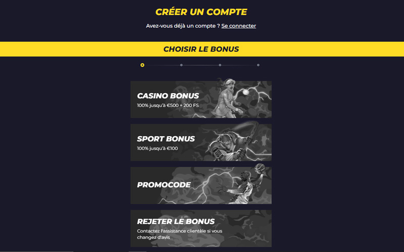 inscription étape 3 powbet