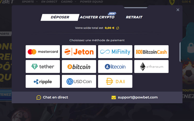 inscription étape 5 powbet