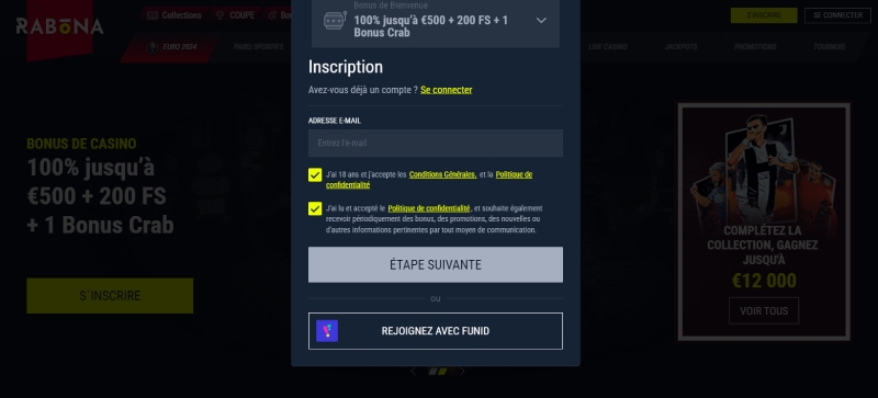 inscription étape 3 rabona