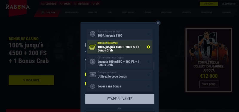 inscription étape 2 rabona