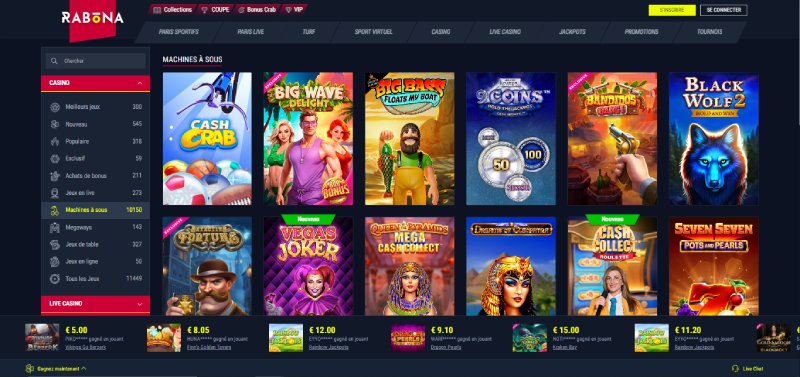 rabona casino testez les meilleures machines à sous disponibles
