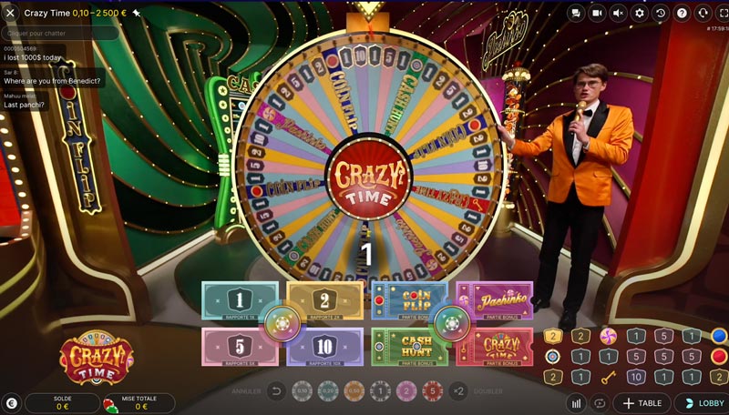 capture decran crazy time ruby play casino