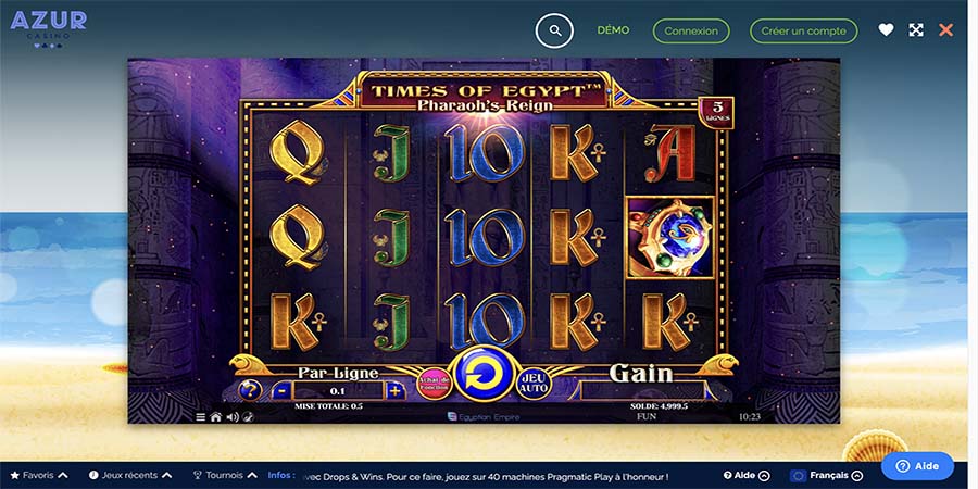 machine à sous sur azur casino