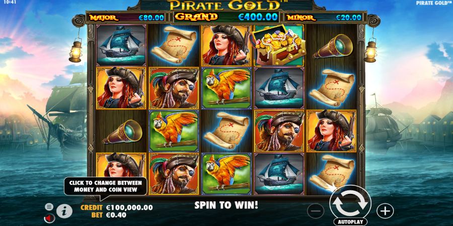 Écran de jeu Pirate Gold de Pragmatic Play