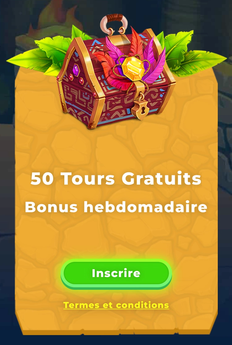 bonus hebdomadaire 50 free spins sur Wazamba casino