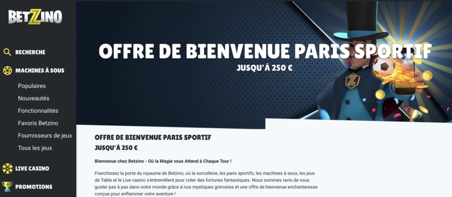 promotion sport sur betzino
