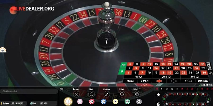 Capture d'écran american roulette de Vivo Gaming
