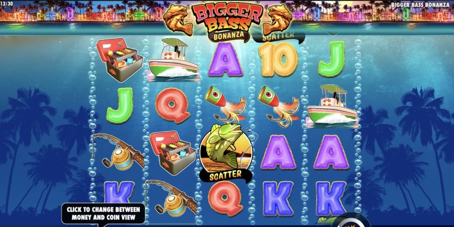 Capture d'écran slot Bigger Bass Bonanza