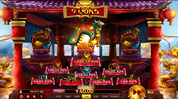 Machines Ă sous 9 Lions de Wazdan