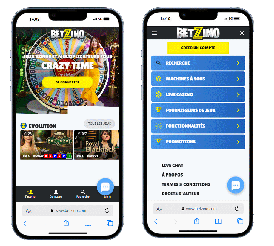 design mobile betzino casino