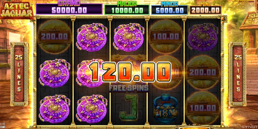 capture decran aztec jaguar de synot games