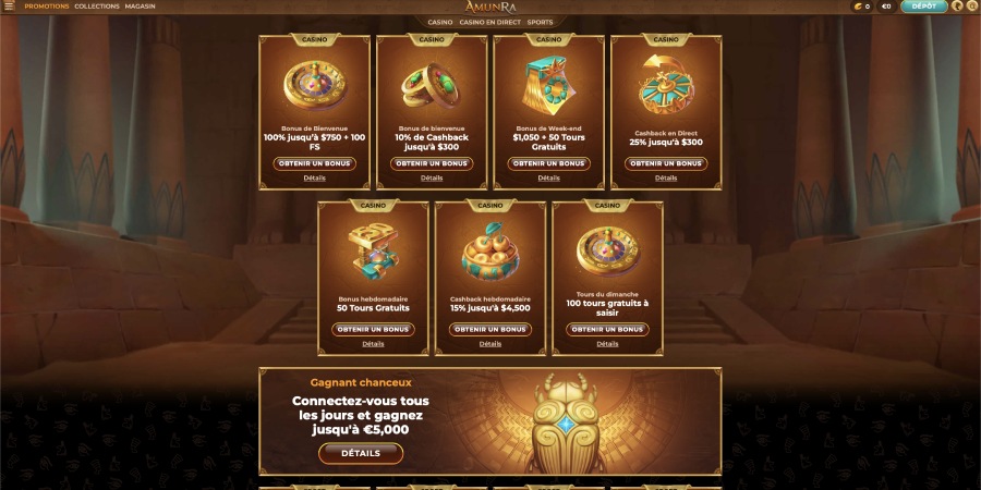 autres promotions amunra casino