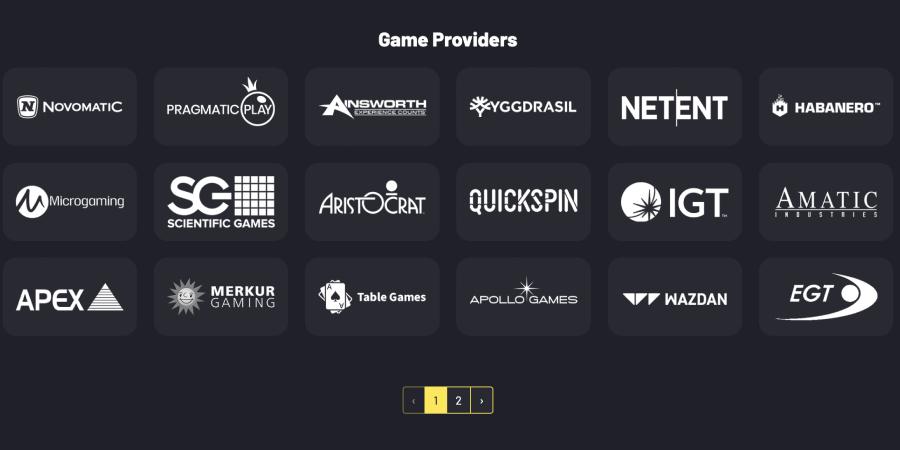 les fournisseurs de jeux disponibles sur winstler casino