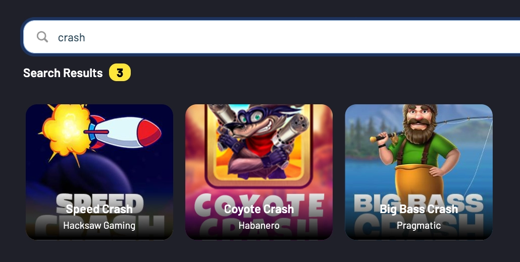 Recherche de mini-jeux sur Winstler Casino