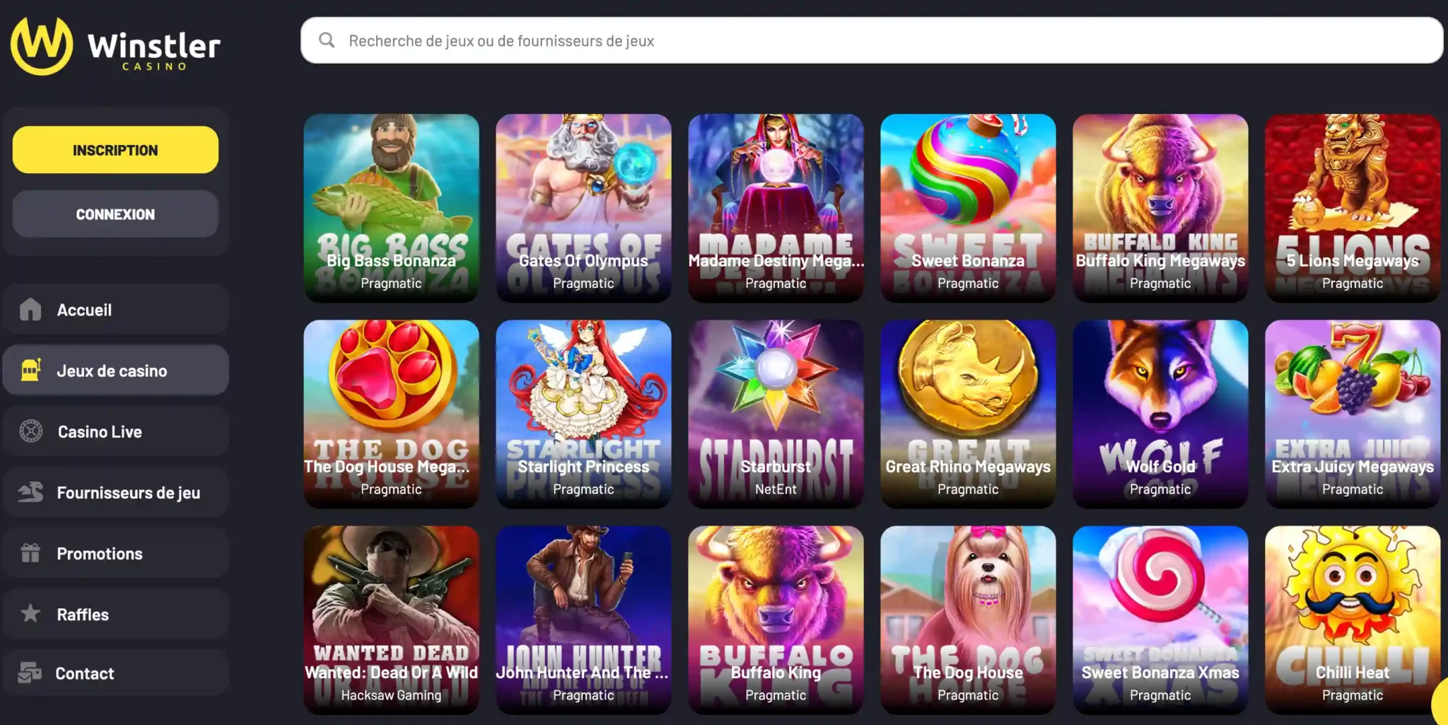 winstler casino propose pas moins de 2 500 jeux différents