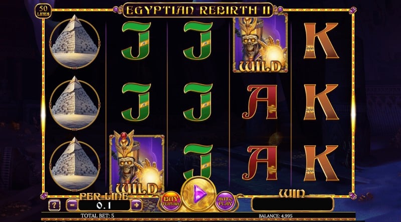 capture decran slot egyptian rebirth ii