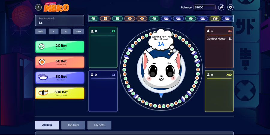 sushi catcher neko de turbo games