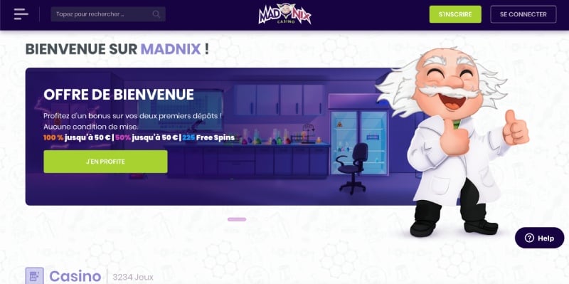 bonus de bienvenue madnix casino