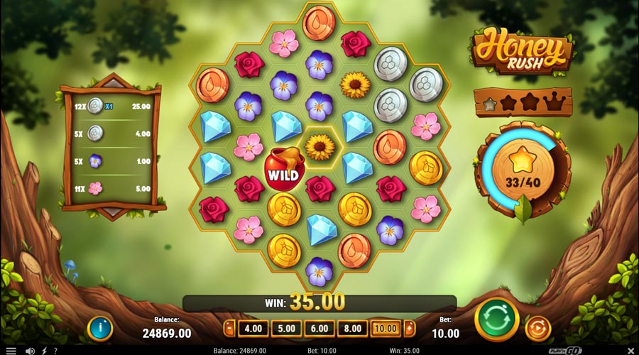 capture decran demo slot honey rush