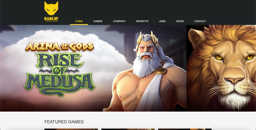 Rabcat Gaming page d'accueil