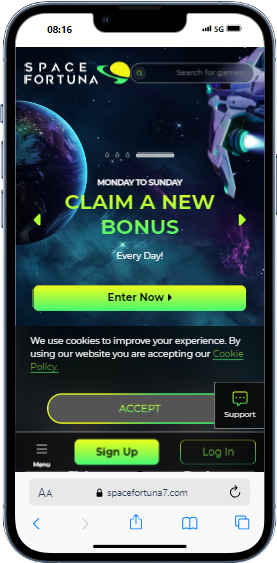 version mobile iphone space fortuna casino