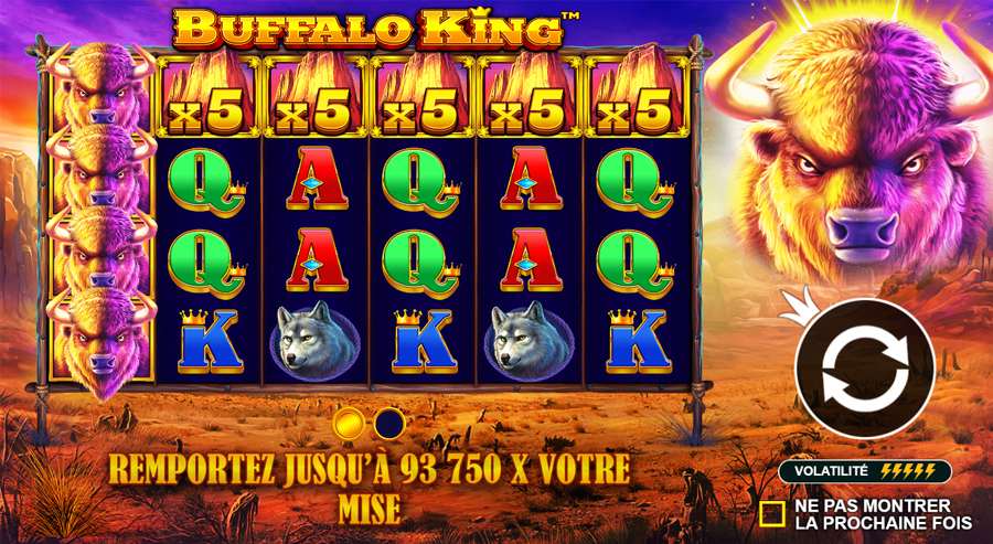 Écran de jeu Buffalo King de Pragmatic Play