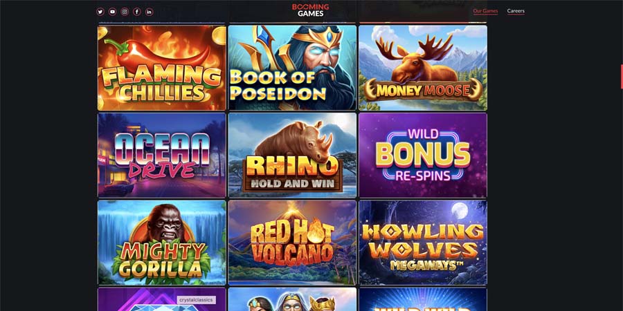 capture decran daccueil booming games