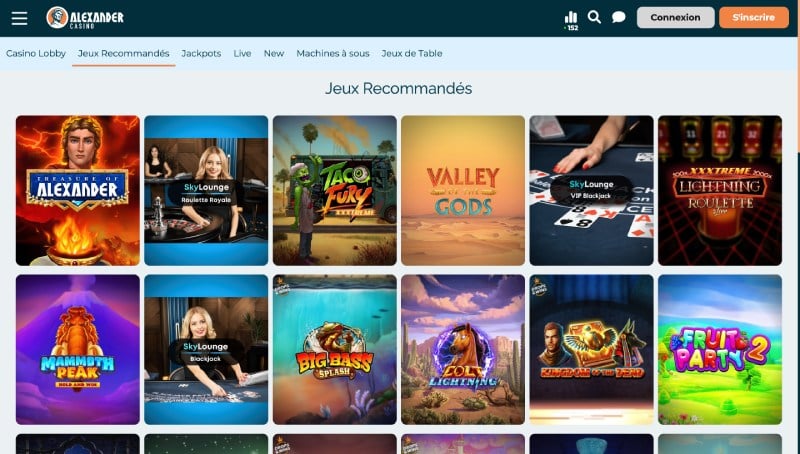 jeux de casino alexander casino