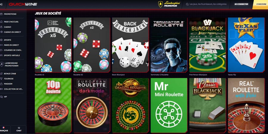 quickwin dispose d’une gamme diversifiée de jeux de table