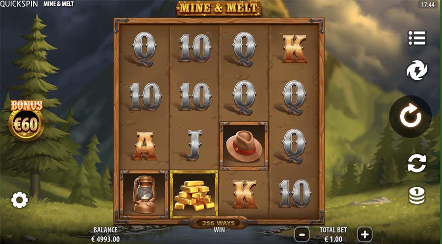 capture decran quickspin mine and melt